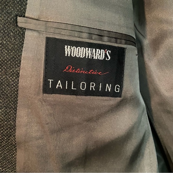 Classic Men's Blazer in Dark Gray pure virgin wool. - Picture 4 of 12